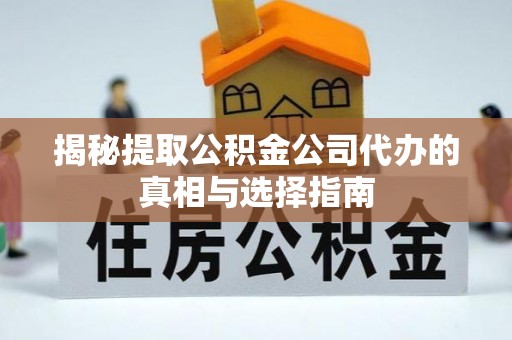 将乐揭秘提取公积金公司代办的真相与选择指南