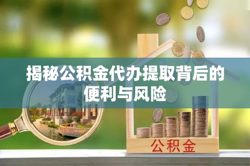 将乐揭秘公积金代办提取背后的便利与风险