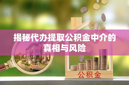 将乐揭秘代办提取公积金中介的真相与风险