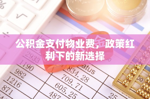 将乐公积金支付物业费，政策红利下的新选择