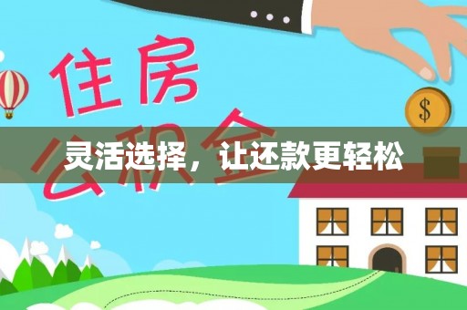 将乐灵活选择，让还款更轻松