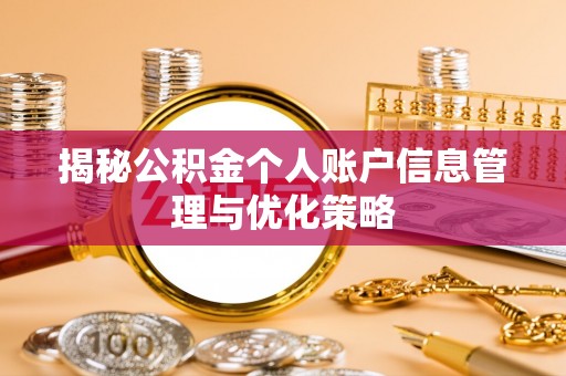 将乐揭秘公积金个人账户信息管理与优化策略