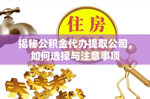 将乐揭秘公积金代办提取公司，如何选择与注意事项
