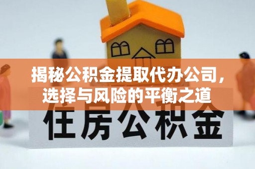 将乐揭秘公积金提取代办公司，选择与风险的平衡之道
