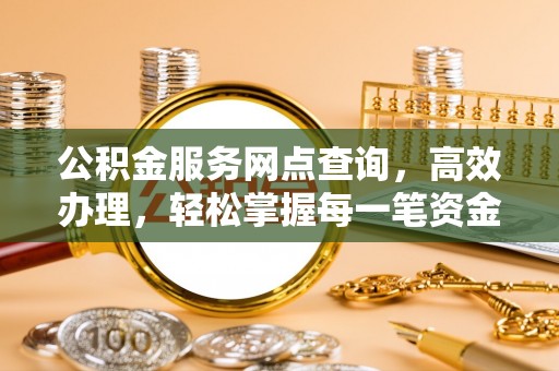 将乐公积金服务网点查询，高效办理，轻松掌握每一笔资金动态