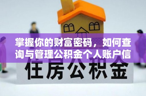 将乐掌握你的财富密码，如何查询与管理公积金个人账户信息