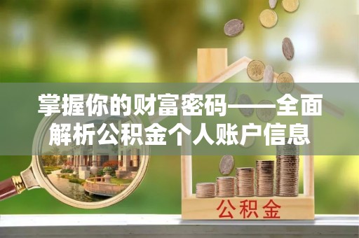 将乐掌握你的财富密码——全面解析公积金个人账户信息