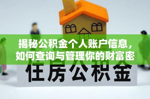 将乐揭秘公积金个人账户信息，如何查询与管理你的财富密码