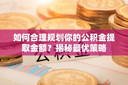 将乐如何合理规划你的公积金提取金额？揭秘最优策略
