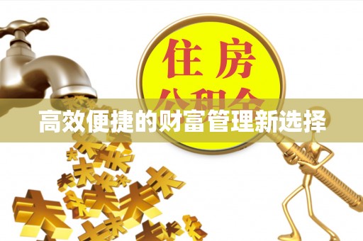 将乐高效便捷的财富管理新选择